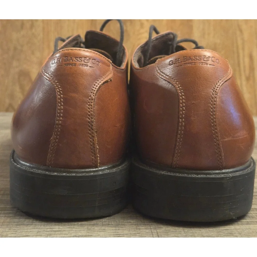 G.H. Bass & Co. Lace Up Oxford Dress Shoes Mens Size 11.5 Brown